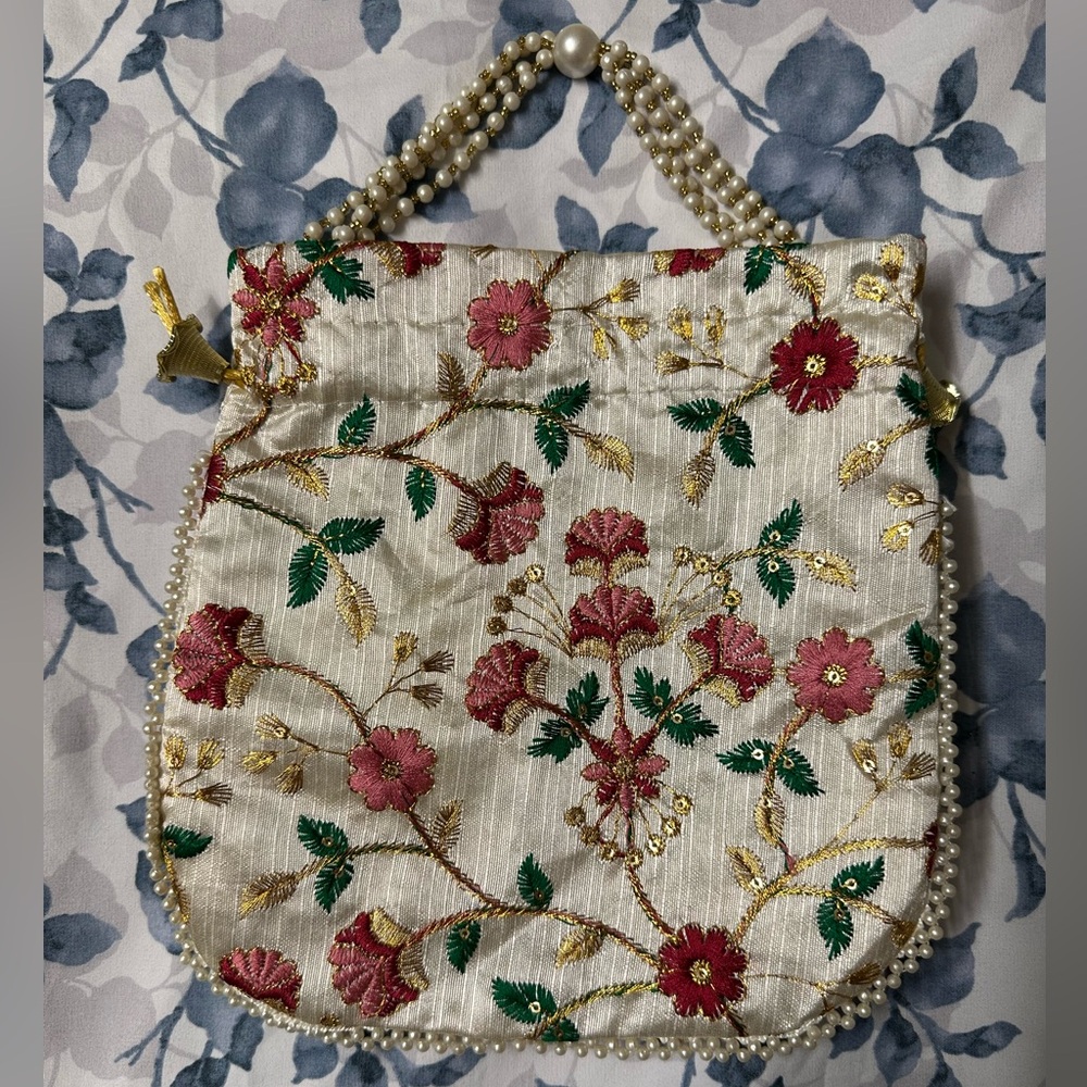 Floral Embroidered Women's Bag From India